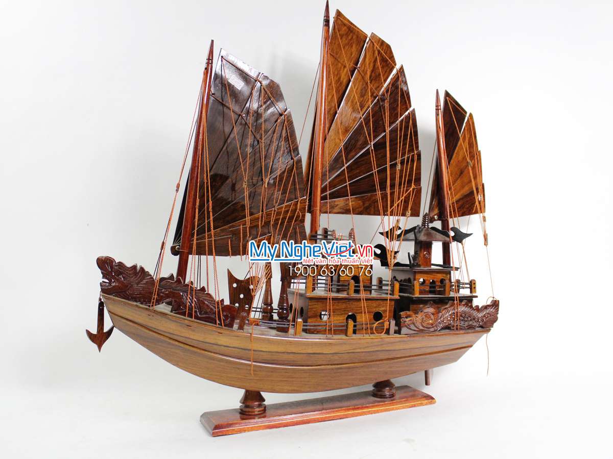 Mô hình tàu thuyền cổ Việt Nam -Thuyền Rồng (thân 60cm) MNV-TB15