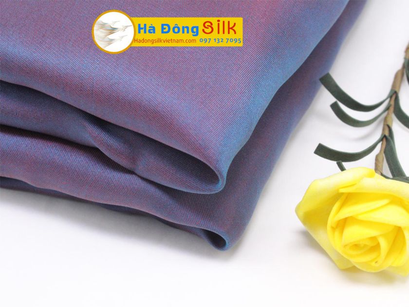 Lụa áo dài Hà Đông Dọc Se 2 da màu Tím MNV-LPT01 Lụa áo dài Hà Đông Dọc Se 2 da màu Tím MNV-LPT01